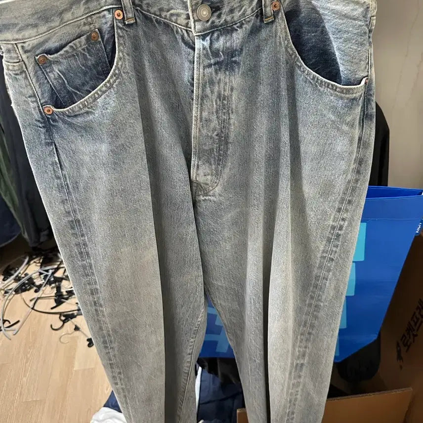 [BUNJANG] Komori Bleach Denim Pants Size 2 / 코모리 블리치 데님 2사이즈