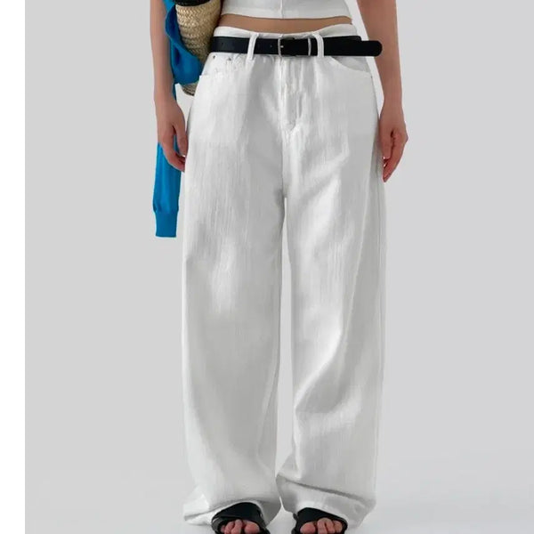 [BUNJANG] Summer Cotton Pants White M Size / [무배] 어텀 새상품 썸머코튼팬츠 화이트 m사이즈
