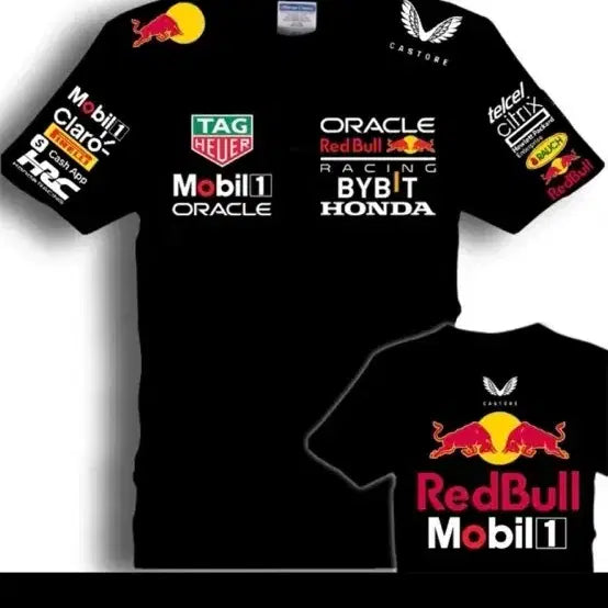 [BUNJANG] Red Bull Racing Team Black T-Shirt / 레드불 레이싱 팀 티셔츠 블랙