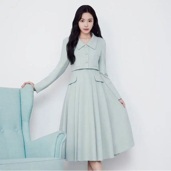 [BUNJANG] Jigott Two-Piece Flare Dress / JJ 지고트 투피스 플레어 원피스 66