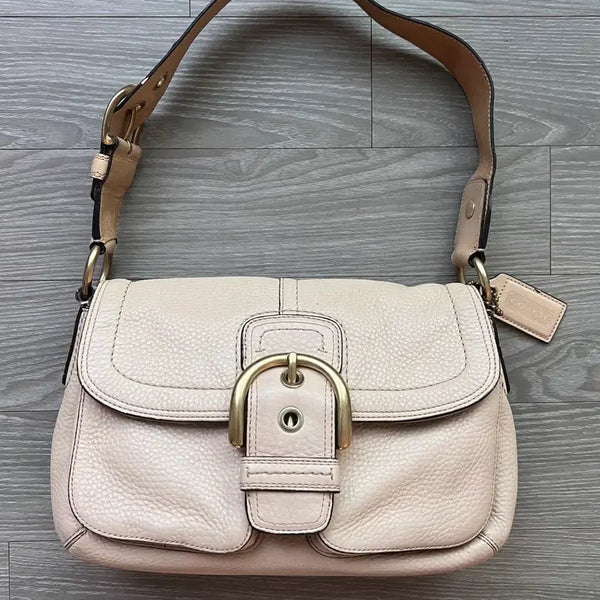 [BUNJANG] Coach Soho Buckle Shoulder Bag Beige / 코치 소호 버클 숄더백 베이지