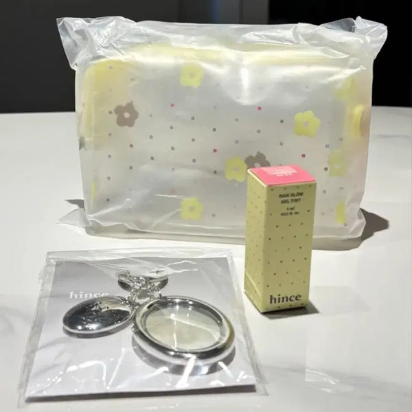 [BUNJANG] hince Mood Glow Gel Tint Set (Ode Rose) with Pouch and Mirror Keychain / 힌스 로 글로우 틴트 오드로즈 오드스프링 파우치 거울 세트
