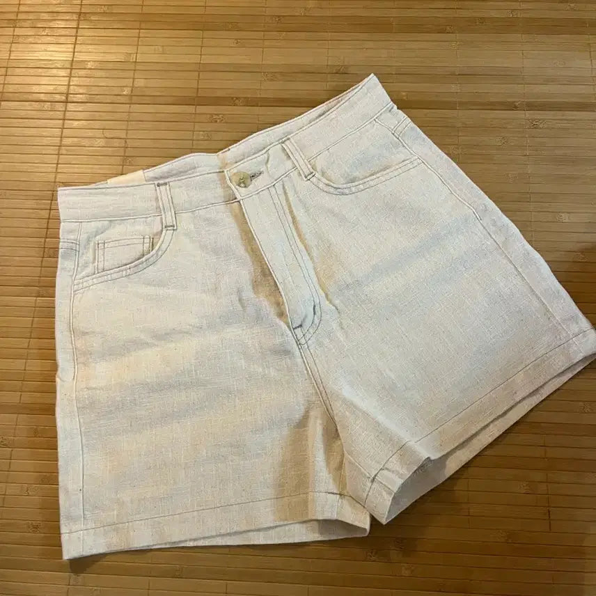 [BUNJANG] Linen Shorts Oatmeal L / 린넨 반바지 오트밀 L