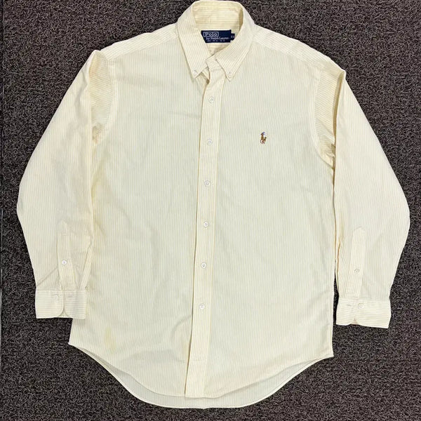 [BUNJANG] 80s Polo Ralph Lauren Striped Shirt (Size L) / 80s 폴로 스트라이프 셔츠 (실측L)