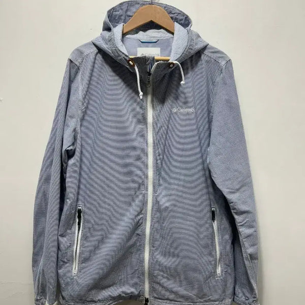 [BUNJANG] Columbia Men's Blue Stripe Windbreaker Jacket XL / 컬럼비아 남성 바람막이 블루 스트라이프 XL