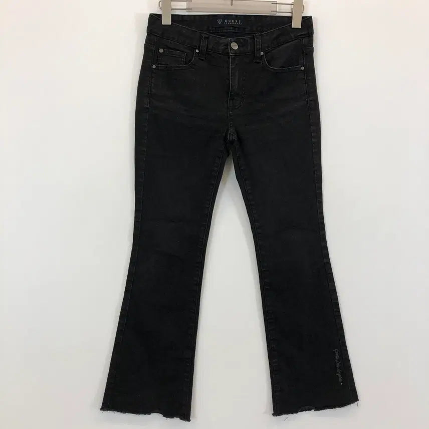[BUNJANG] Guess Black Silver Button Bootcut Denim Jeans Size 26 / 게스 블랙 은장 부츠컷 데님진 26 인치