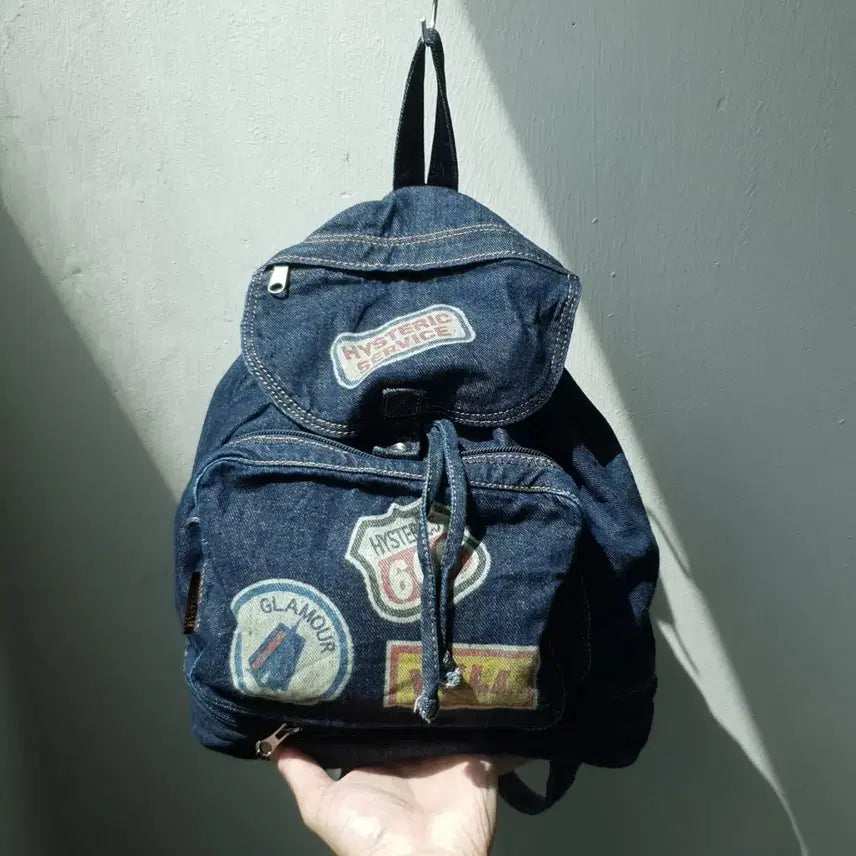 [BUNJANG] Hysteric Glamour 90s Denim Backpack / 90s Hysteric Glamour Denim BackPack
