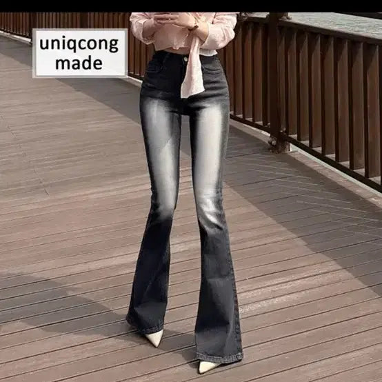 [BUNJANG] Unicon Custom Bootcut Long Jeans / 유니콩 자체제작 부츠컷 롱기장 흑청xxs (일반s)
