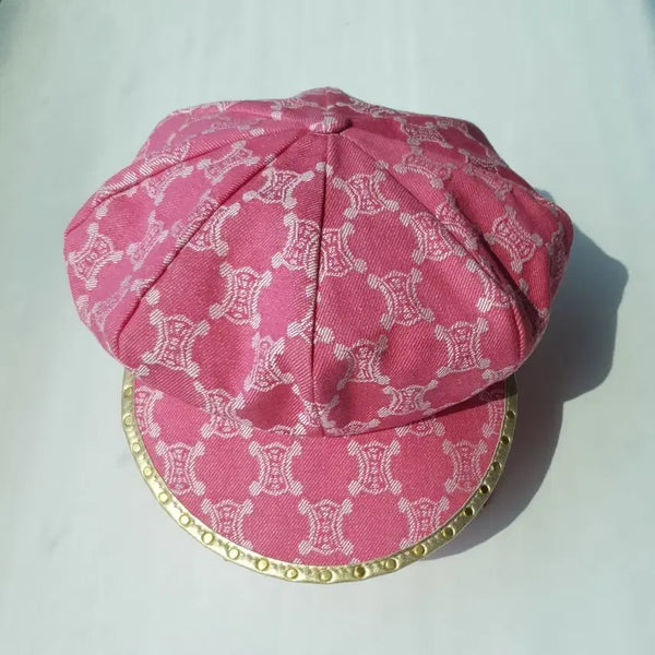 [BUNJANG] 00s Celine Denim Jacquard 'C' Macadam Newsboy Cap / 00s CELINE Denim Jacquard Hat