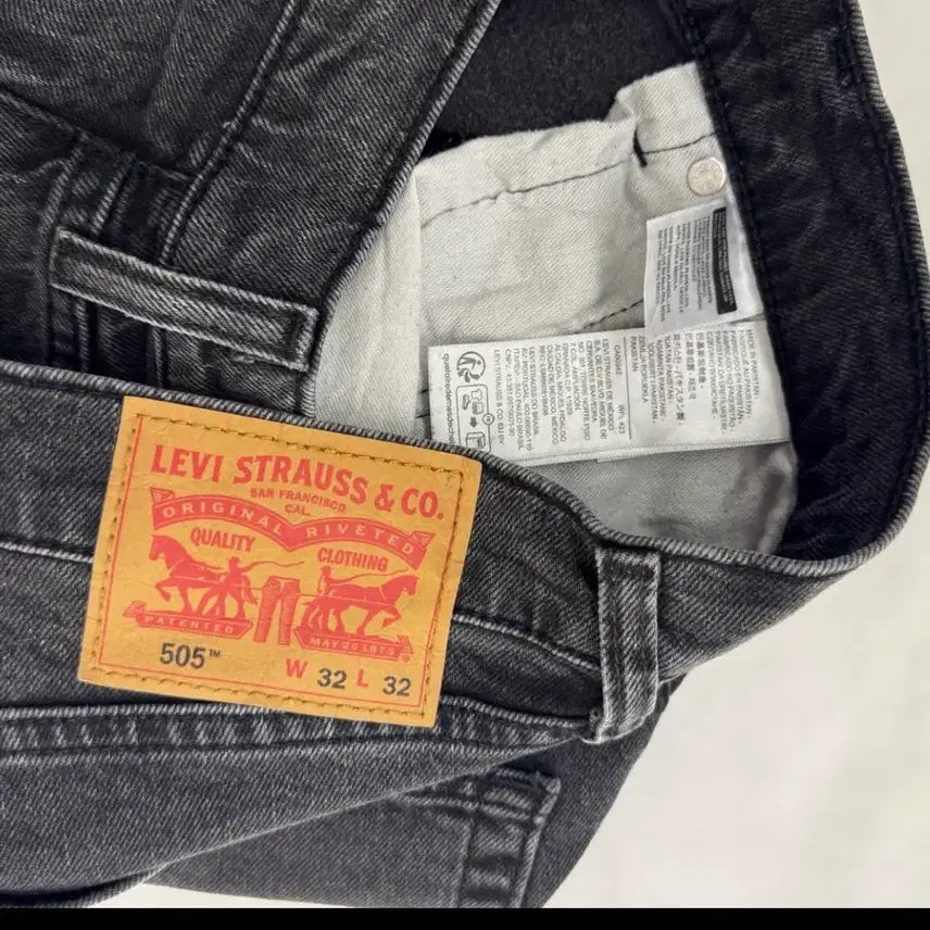 [BUNJANG] Levi's 505 Black Straight Fit Denim Jeans W32 L32 / [32/32] 리바이스 505 블랙 흑청바지