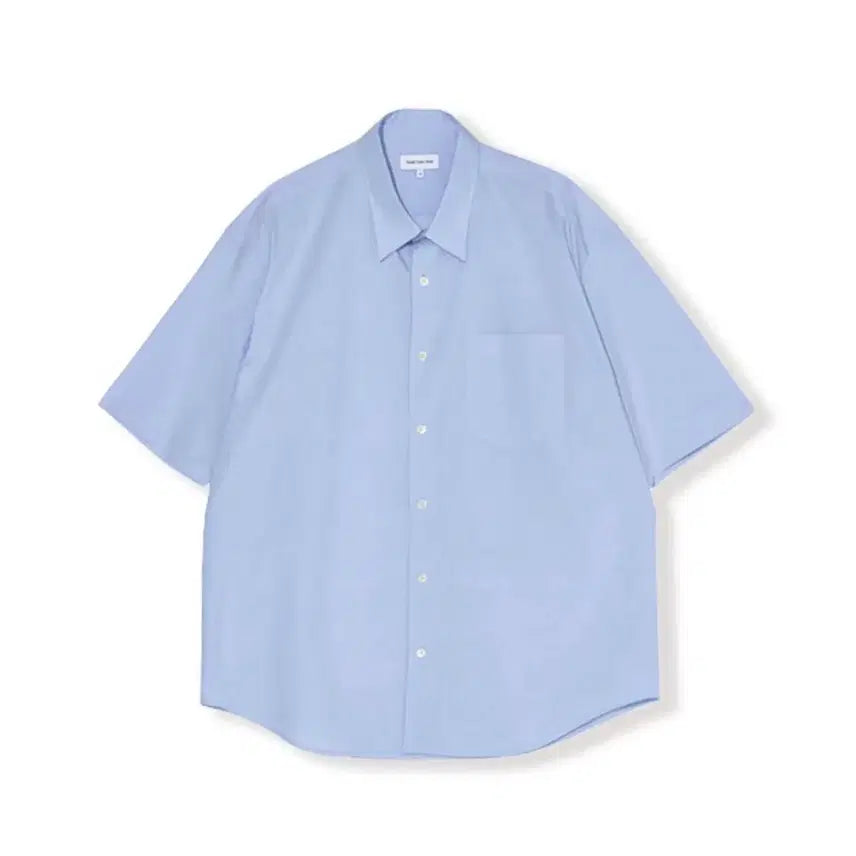 [BUNJANG] Steadywear Cotton Short Sleeve Shirt Sky Blue / [4]스테디에브리웨어 반팔 코튼 셔츠 스카이블루