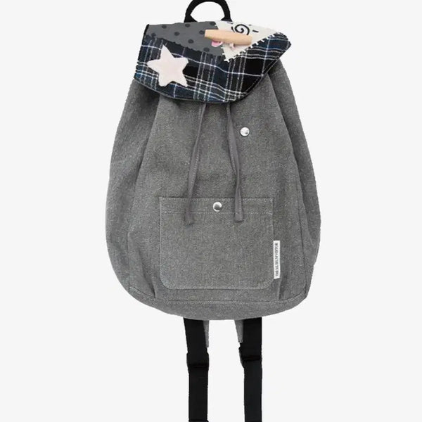 [BUNJANG] The Museum Visitor String Gray Backpack / 더뮤지엄비지터 스트링 그레이 백팩