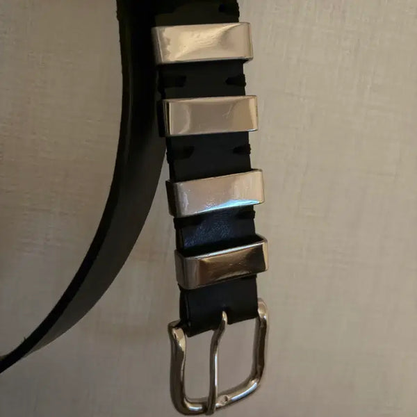 [BUNJANG] Leather Belt with O-Ring Buckle / 오링 5링 o링 벨트 가죽벨트
