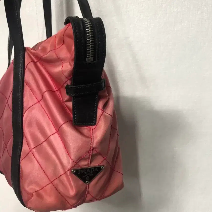 [BUNJANG] Prada Quilted Shoulder Bag Pink / 프라다 퀄팅 숄더백 핑크 정품 급처