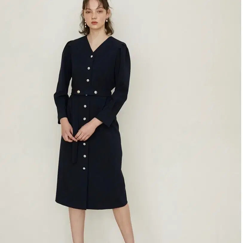 [BUNJANG] F.Cocomiiz Navy Long Dress / 에프코코로미즈 네이비 원피스