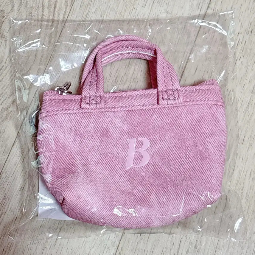 [BUNJANG] Banila Co. Pink Denim Edition Mini Bag Pouch with Keyring / 바닐라코 핑크 데님 에디션 미니백 파우치 키링