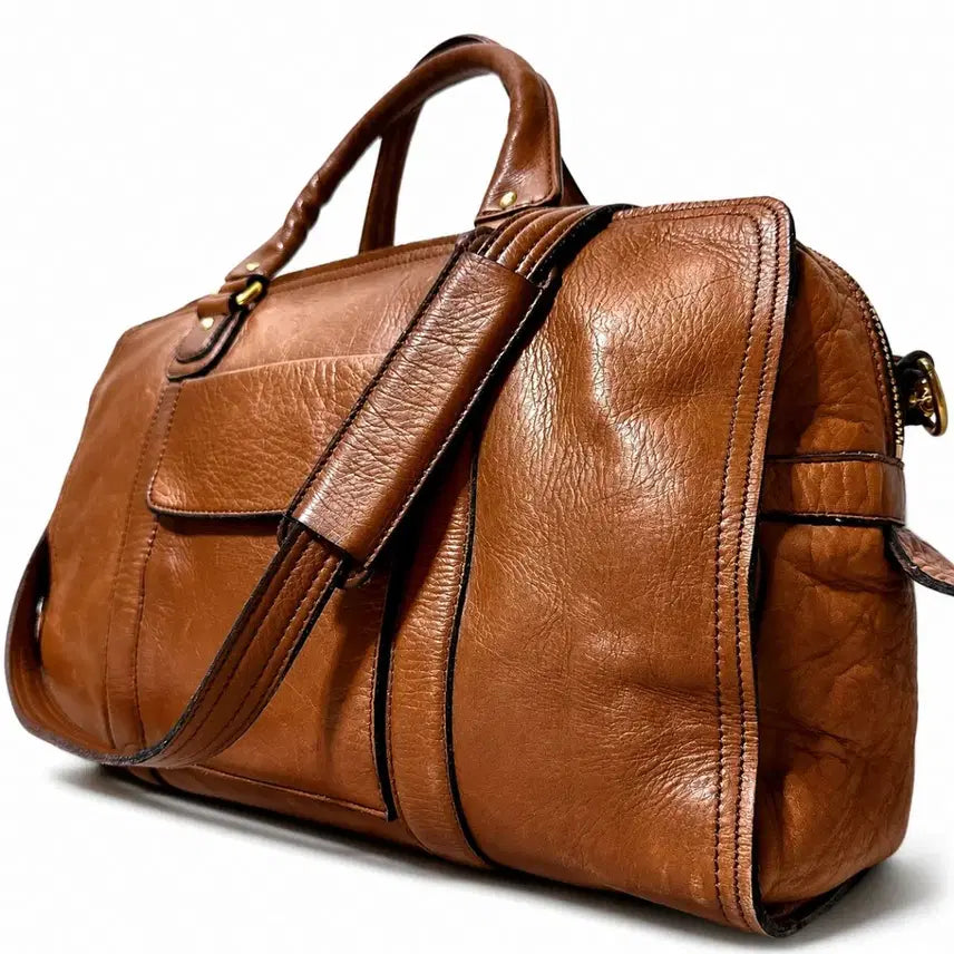[BUNJANG] Yoshida Porter Baron 2-Way Boston Bag / 요시다 포터 바론 2way 소가죽 보스톤백