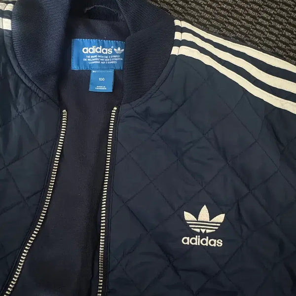 [BUNJANG] Adidas Quilted Padded Jumper Navy Size 100 / 아디다스 깔깔이 점퍼