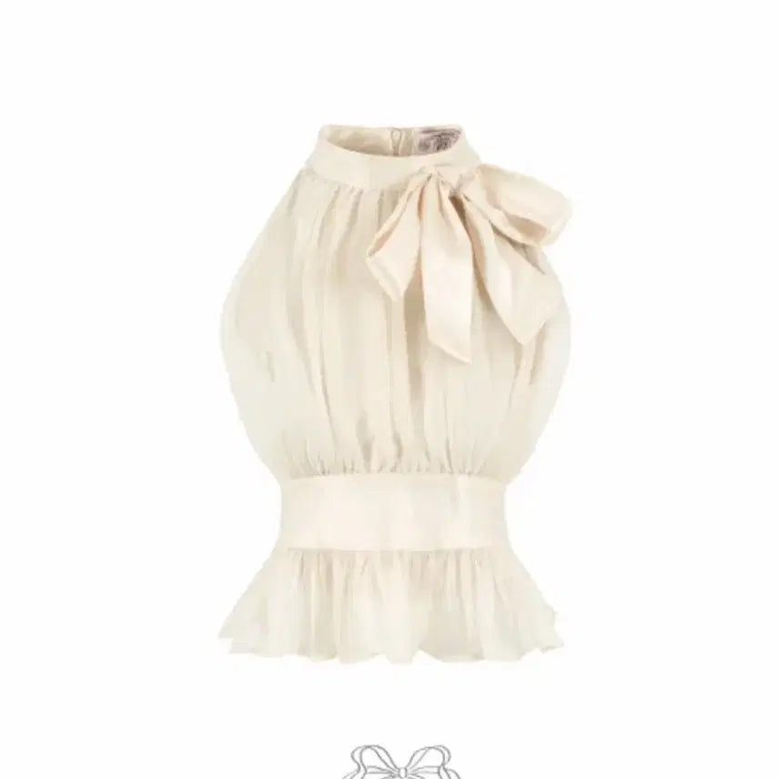 [BUNJANG] Cloud Emotion Old Satin Bloom Halter Blouse / 클라우드이모션 old satin bloom halter blouse 홀터 블라우스