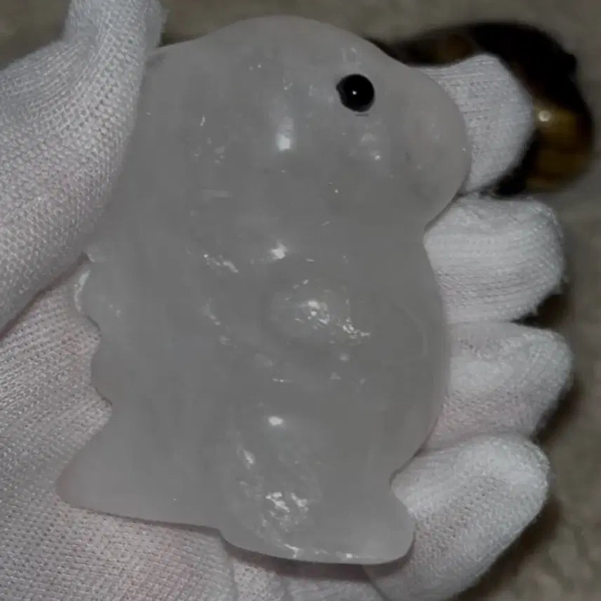[BUNJANG] Natural Clear Quartz Dinosaur Carving / 천연 원석 클리어 쿼츠 백수정 공룡 카빙 돌 천연석 크리스탈