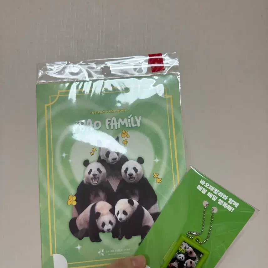 [BUNJANG] Everland Bao Family Memo Pad & Aruhu NFC Keyring / 에버랜드 푸바오 바오패밀리 메모지 및 아루후 nfc키링