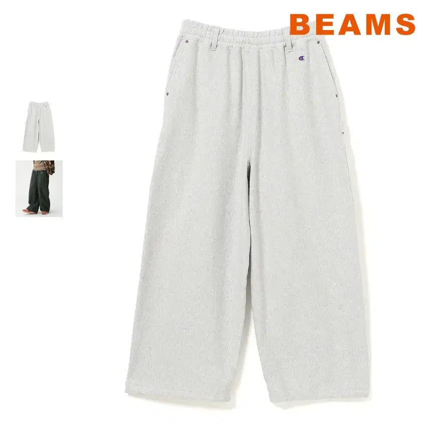 [BUNJANG] BEAMS x Champion Reverse Weave Wide Painter Pants / 빔즈 별주 챔피언 리버스위브 와이드 페인터팬츠