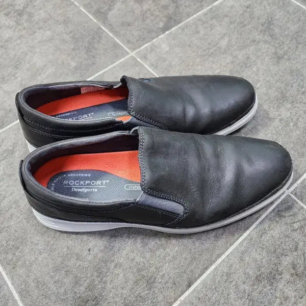 [BUNJANG] Rockport DressSports truTECH Leather Slip-On Shoes Black / 락포트 드레스포트 트루테크 가죽 슬립온 블랙 260