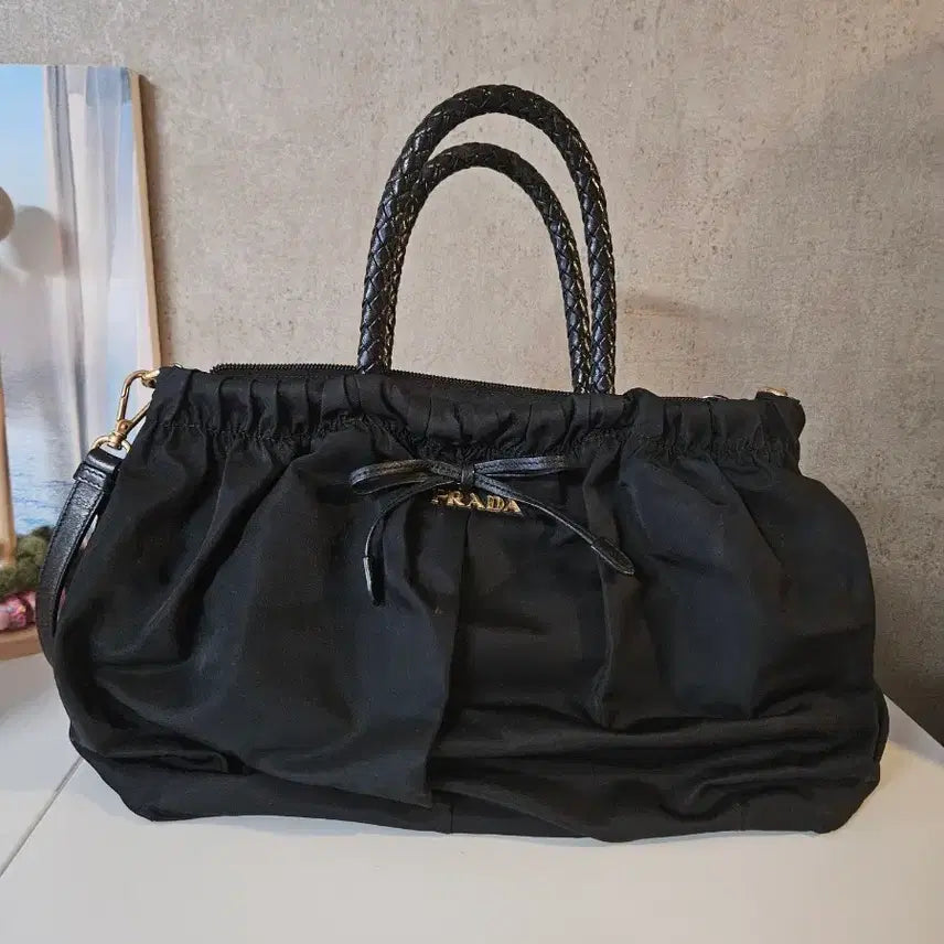 [BUNJANG] Prada Tessuto Nylon Bow Hobo 2-Way Bag / Prada(프라다) 테수토 나일론 백