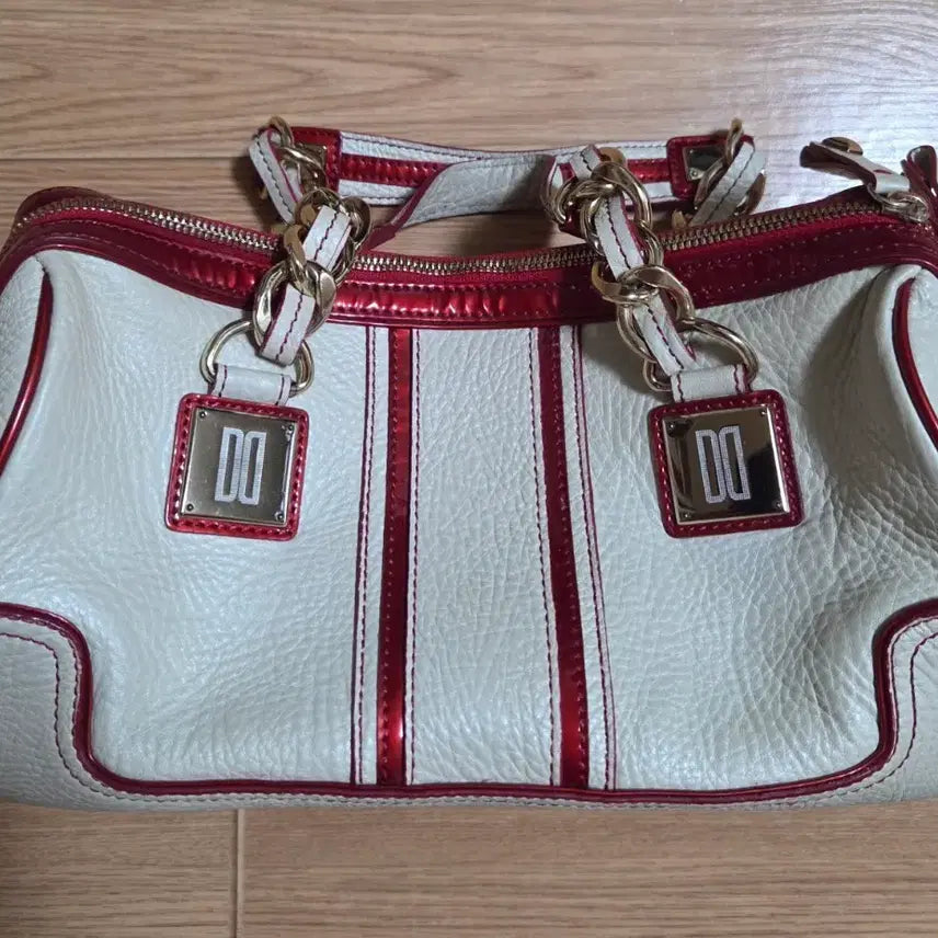 [BUNJANG] Daks Women's Tote Bag Ivory/Red / 닥스 여성 토트백 아이보리/레드