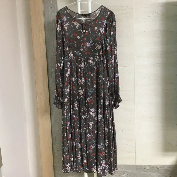 [BUNJANG] Thursday Island Flower Long Dress M / 써스데이아일랜드 플라워 롱 원피스 M