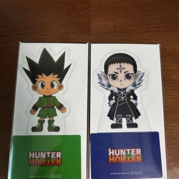 [BUNJANG] Hunter x Hunter "KenKen" Collaboration Cafe PET Stand - Gon & Chrollo Bundle Set / 헌터x헌터 헌헌 콜라보 카페 금액 특전 PET 스탠드 곤 클로로 일괄
