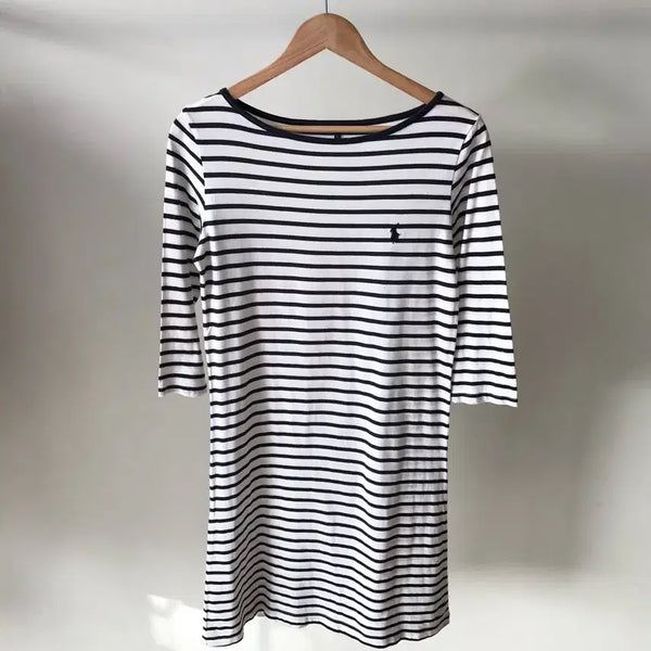 [BUNJANG] Polo Striped Long Dress / 폴로 단가라 롱 원피스