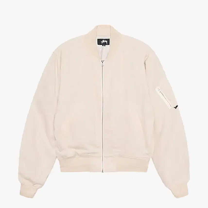 [BUNJANG] Stussy Linen Beach Bomber Jacket L / [L] 스투시 린넨 비치 봄버 자켓
