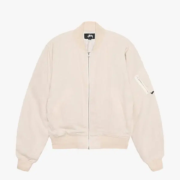 [BUNJANG] Stussy Linen Beach Bomber Jacket L / [L] 스투시 린넨 비치 봄버 자켓