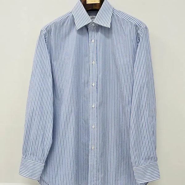[BUNJANG] Brioni Sky Blue Stripe Dress Shirt / 브리오니 스카이블루 스트라이프 셔츠