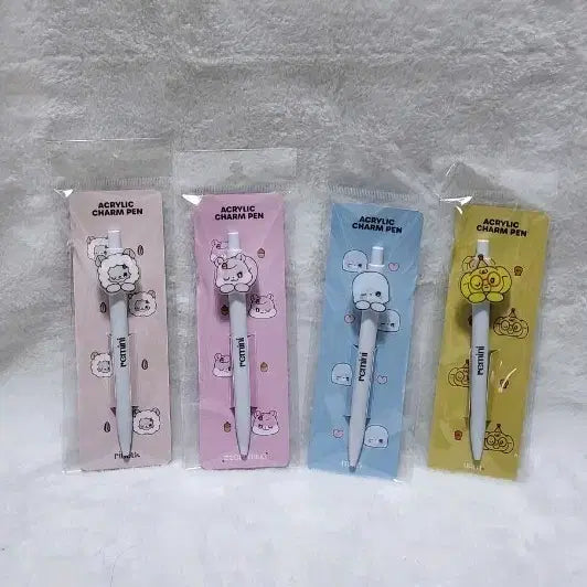 [BUNJANG] Resin Remini Acrylic Ballpoint Pen Set - 4 Types (Sealed) / 미개봉)리센느 레미니 아크릴 볼펜펜 4종 세트 (개당)