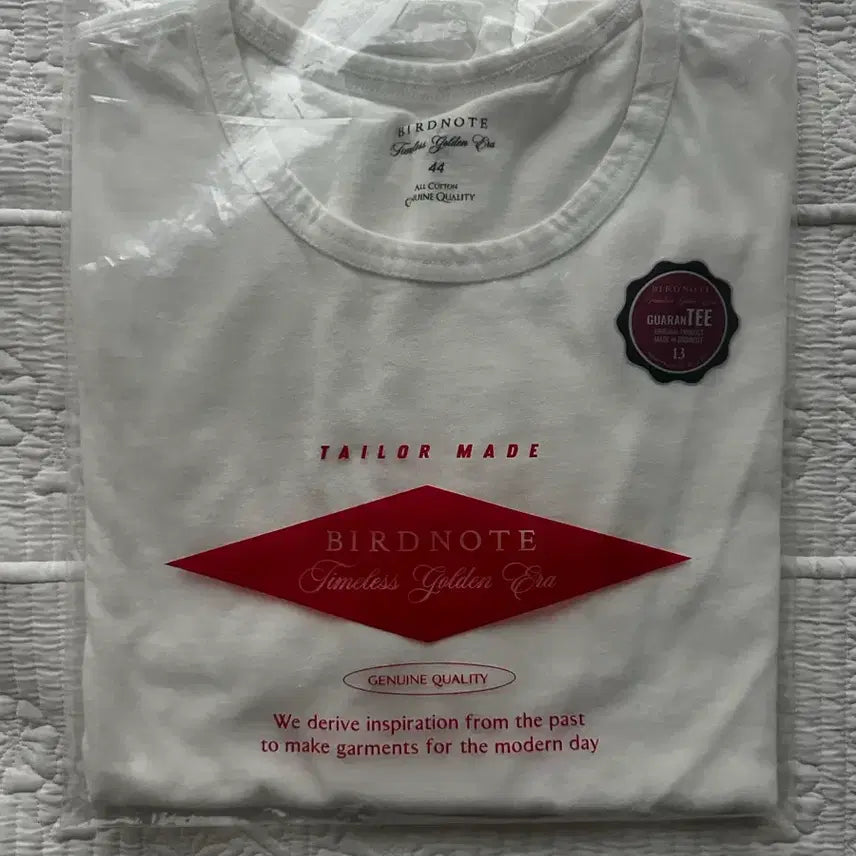 [BUNJANG] Birdnote Two Pack T-shirt White Size 44 / [새상품] 버드노트 투팩 티셔츠 화이트 44