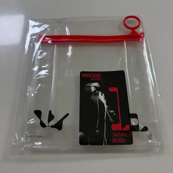 [BUNJANG] WOODZ Archive @in Concert Entrance POB Pouch & Card Sticker Set / (새제품) 우즈 아카이브원 콘서트 특전 파우치