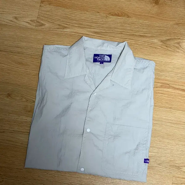 [BUNJANG] The North Face Purple Label Nylon Taffeta Short Sleeve Shirt Beige / 노스페이스 퍼플라벨 나일론 타페타 숏슬리브 셔츠 베이지