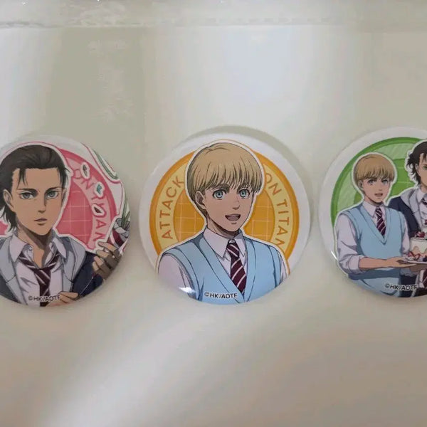 [BUNJANG] Attack on Titan Eren Armin Can Badge Bundle Set / 진격의 거인 에렌, 아르민 캔뱃지 일괄