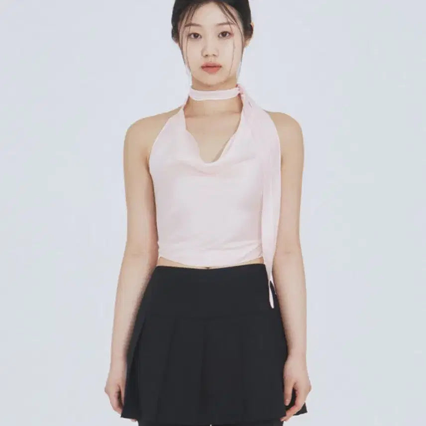 [BUNJANG] Not Your Rose Scarf Halter Top (Pink) / 낫유어로즈 scarf halter top (pink) 홀터