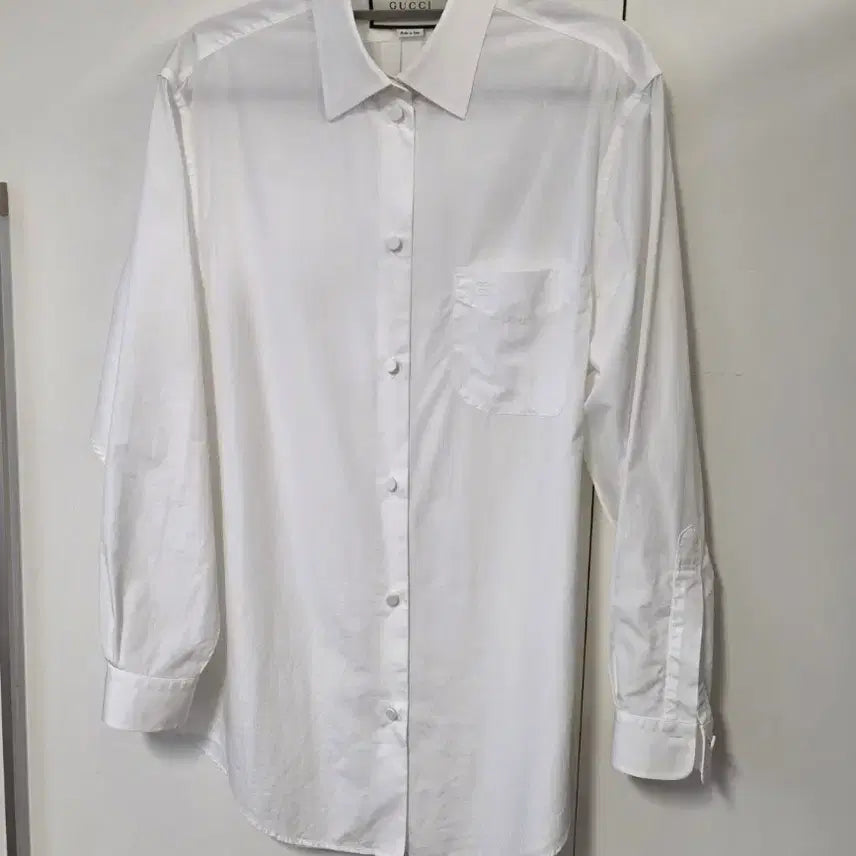 [BUNJANG] Gucci Genuine Cotton Interlocking G Embroidery Women's Shirt Size 40 / 구찌 정품 코튼 인터로킹 G 자수 여성 셔츠 40