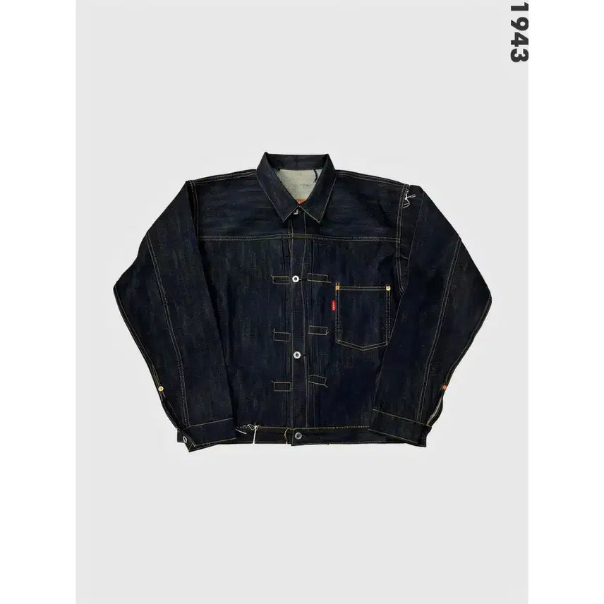 [BUNJANG] Tenderloin 1943 Exhibition Model Donut Button Denim Jacket Indigo / 텐더로인 1943 대전모델 도넛버튼 데님자켓