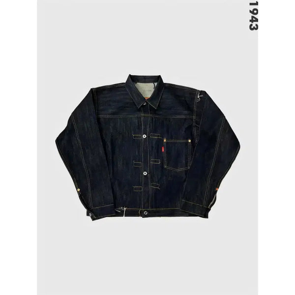 [BUNJANG] Tenderloin 1943 Exhibition Model Donut Button Denim Jacket Indigo / 텐더로인 1943 대전모델 도넛버튼 데님자켓