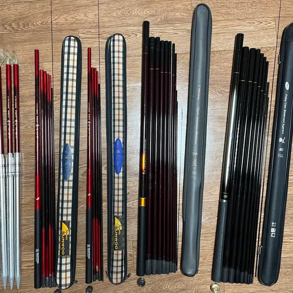 [BUNJANG] Yongsung Biwon 40, Wonda Cheom 40, Seonwoo Cheongsim Rods with Stands / 용성 비원 40, 원다 첨 40, 선우 프로청심26, 23, 받침대