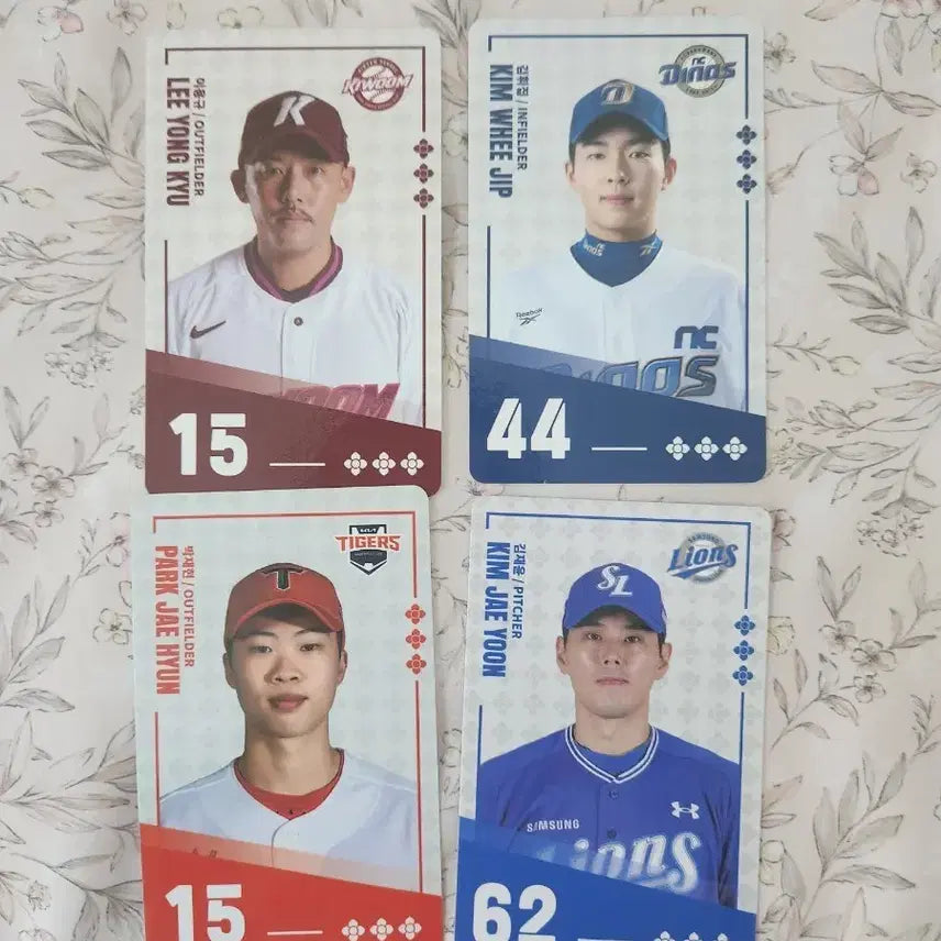 [BUNJANG] KBO Yi Yong-gyu (Kiwoom Heroes) / Kim Hwi-jip (NC Dinos) / Kim Jae-yoon (Samsung Lions) / Park Jae-hyun (Kia Tigers) Photocard / 팔도비빔면 kbo