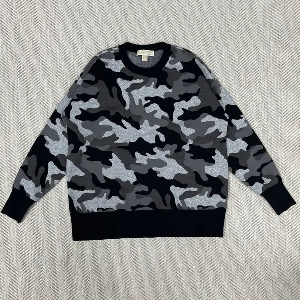 [BUNJANG] Michael Kors Camouflage Metallic Knit Sweater / 마이클 코어스 카모플라주 메탈릭 니트 S