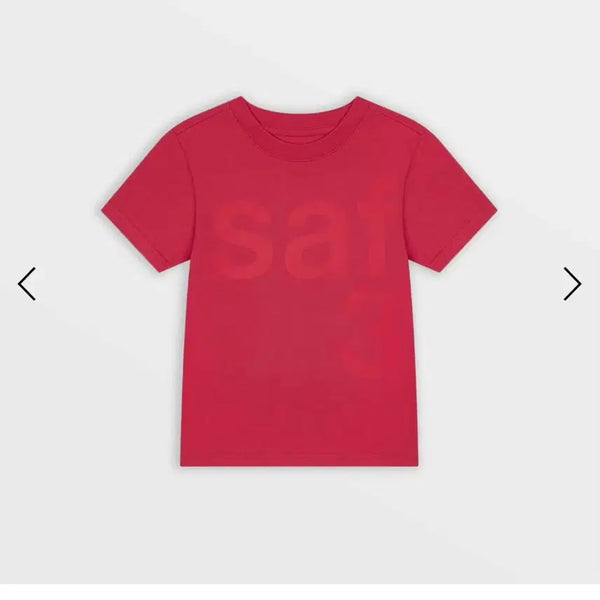 [BUNJANG] Safari Spot Short Sleeve T-shirt Red / 사파리 스팟 반팔 1/2 사이즈 레드