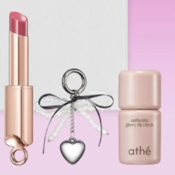 [BUNJANG] Atelier Lip Glowy Balm 05 May + Cheek + Keyring Set / 아떼 립글로이밤 05메이 +치크+키링set 새상품
