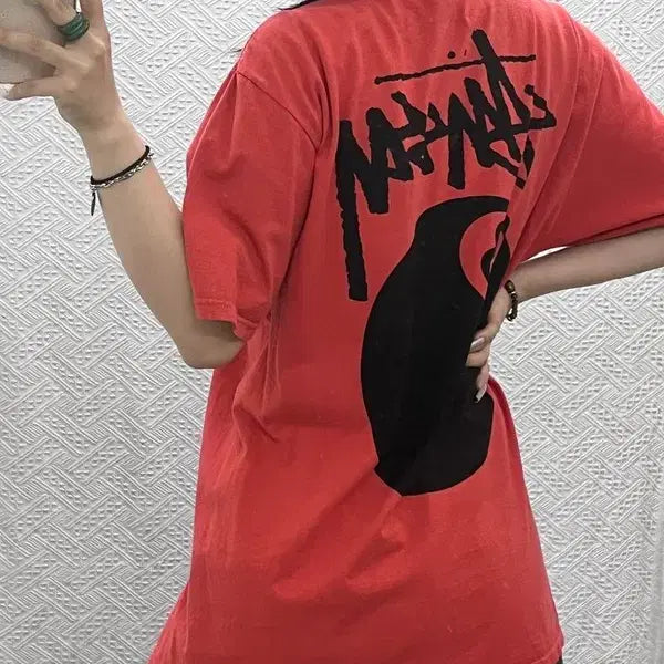[BUNJANG] Stussy 8 Ball Pigment Dyed Guava T-Shirt / 스투시 펑크 8볼 피그먼트 다이드 레트로 구아바 반팔티 M C13241